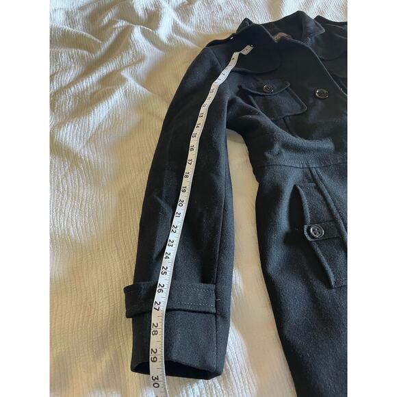 Kenneth Cole Reaction Wool Blend Trench Coat Jacket Preppy Academia Women Small - Picture 6 of 16